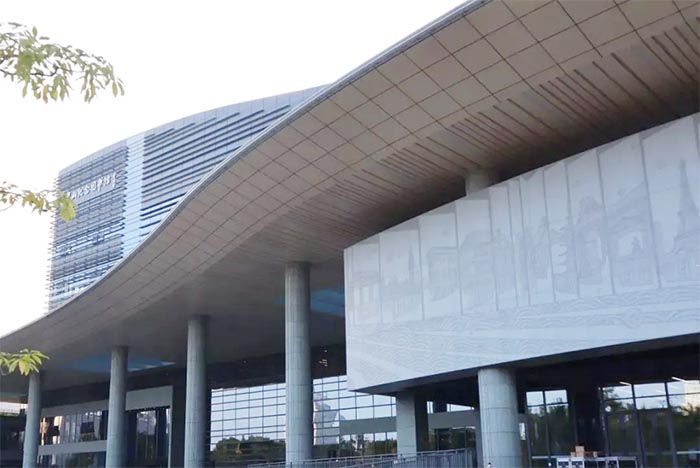 中山紀(jì)念圖書(shū)館鋁型材開(kāi)模定制幕墻